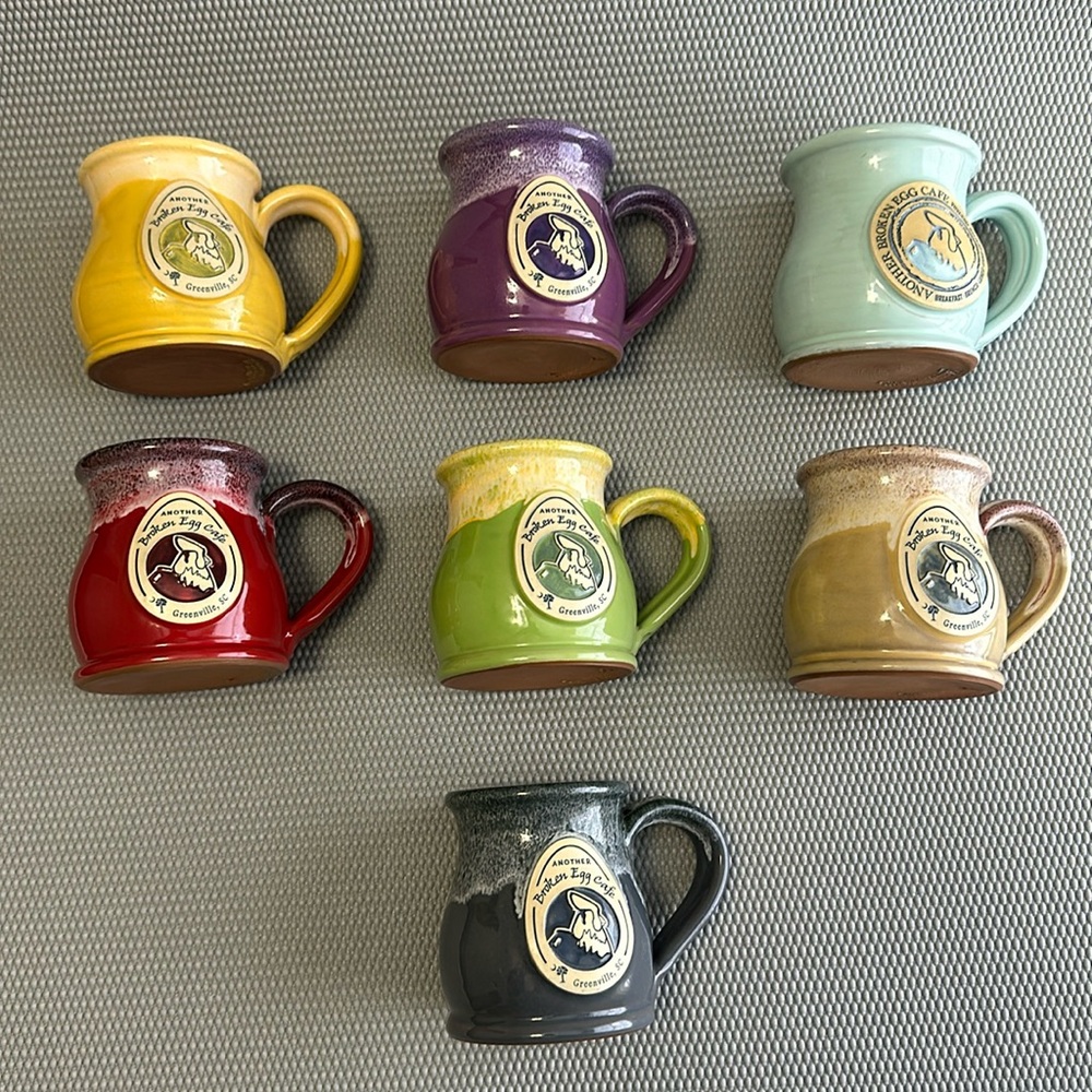 Another Broken Egg Set Of 7 Mug Hand Thrown